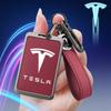 Leder Auto Smart Remote NFC Karten Schlüssel Abdeckung Hülle Halter Schale Tasche für Model 3 Model Y Schutz Auto Schlüsselanhänger Zubehör