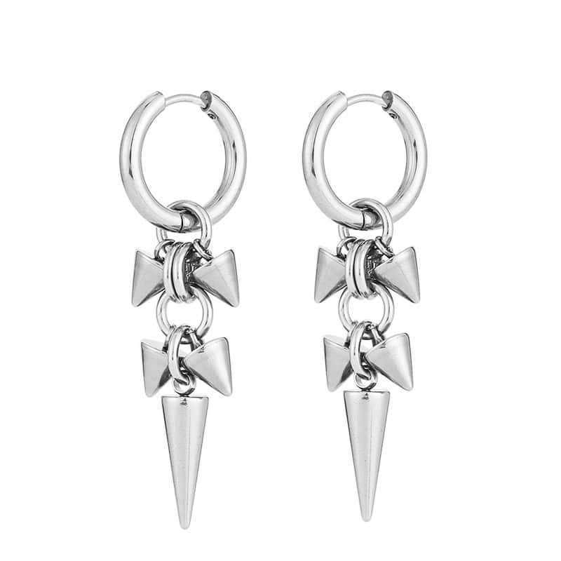 Fashion Stainless Steel Ear Jewelry With Conical Shape And Electroplating For Female Fashionistas