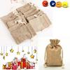5Pcs Mini Rustic Burlap Bag Drawstring Wedding Party Favor Vintage Sack Pouch