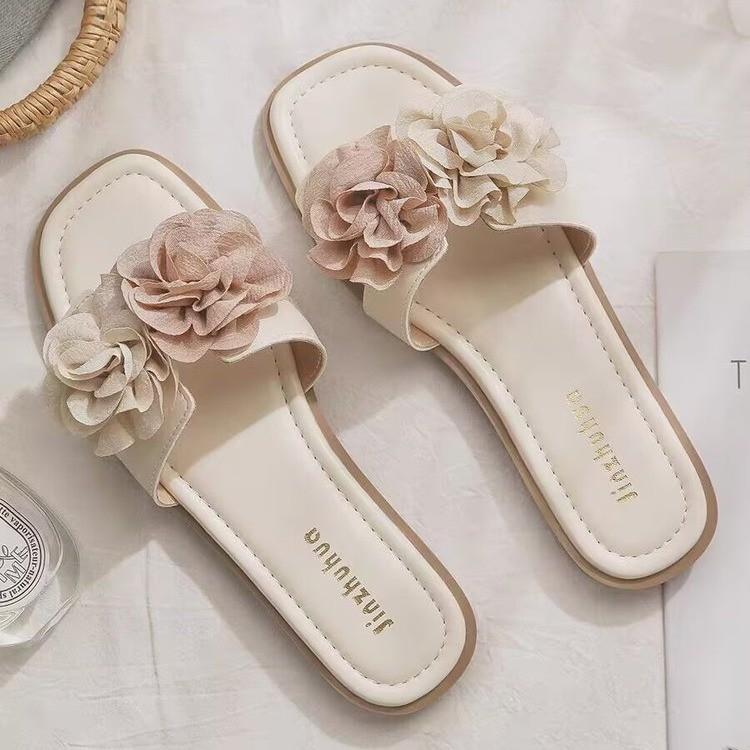 Fashion Rubber Flip Flops Shoes Woman 2025Female Slippers Flower Luxury Slides Hawaiian New Soft Designer Summer Flat Beach Floral