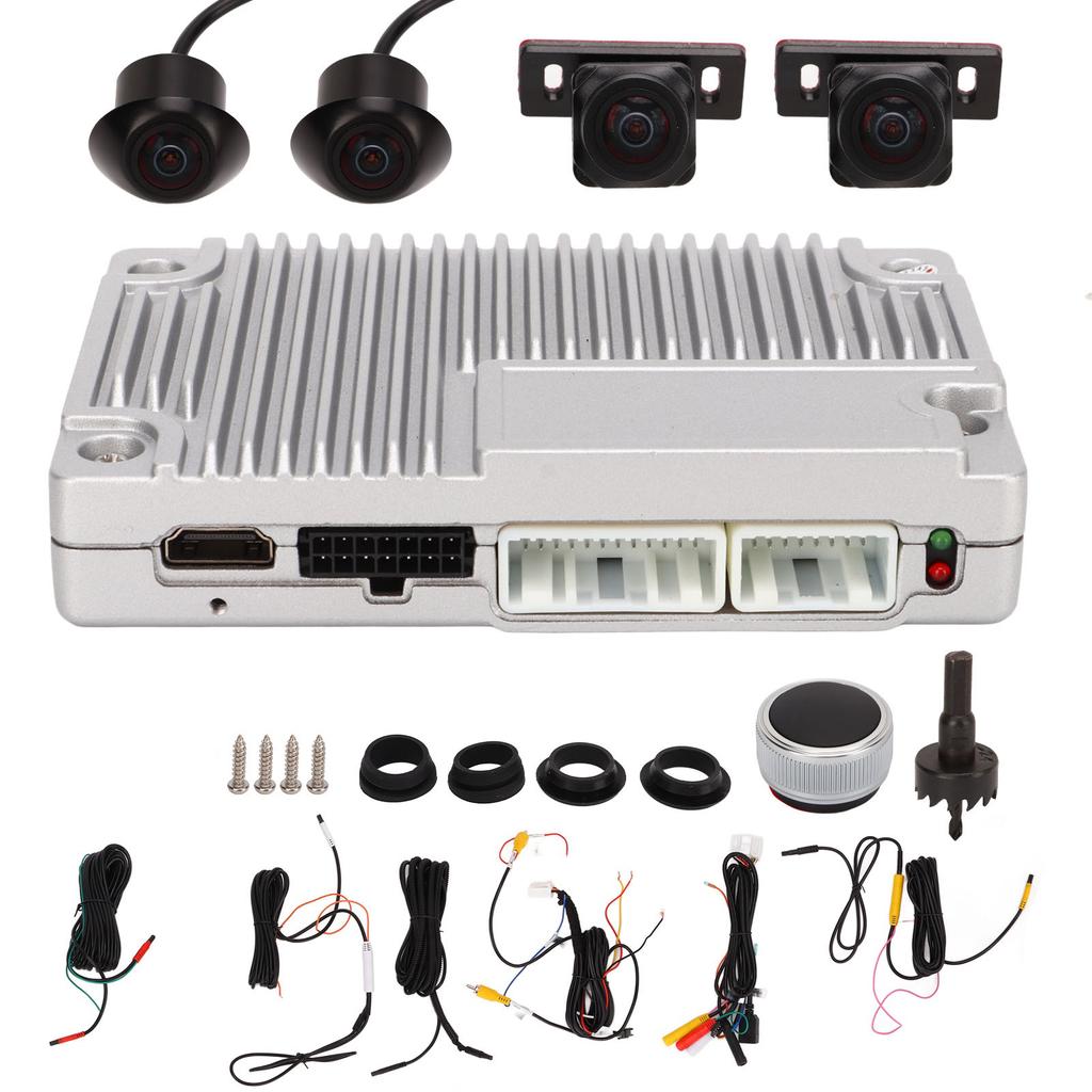 360 Degrees  Surround View System 1080P Parking Monitoring 170 Degrees  Wide Angle 4 Way Camera 3D DVR for Autos