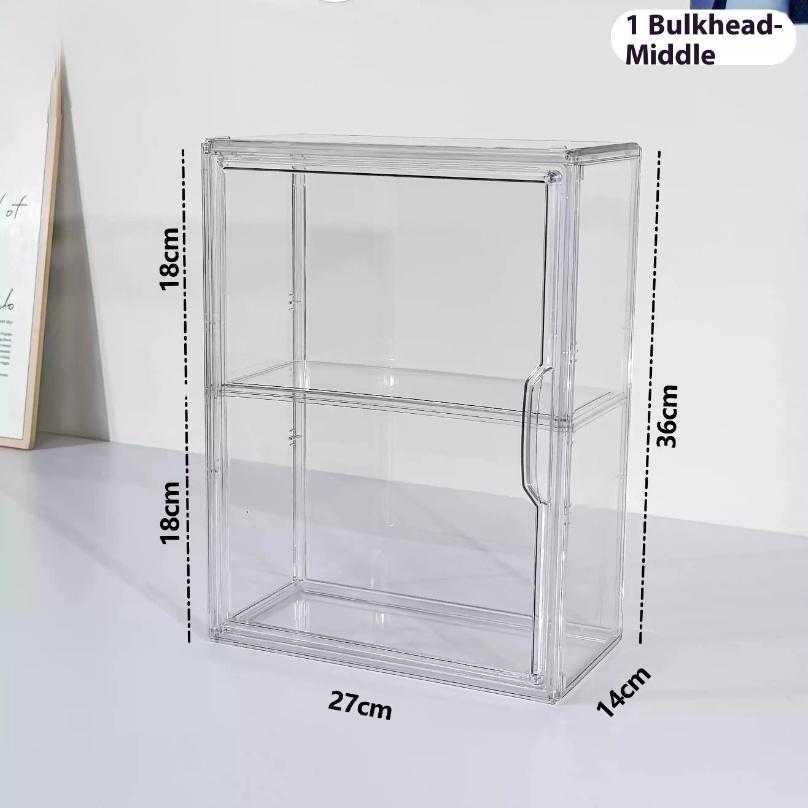 1/2/3 Layers Storage Box Transparent Acrylic Display Boxes Doll Organizer Desktop Dustproof Cabinet Home Storage For Toys
