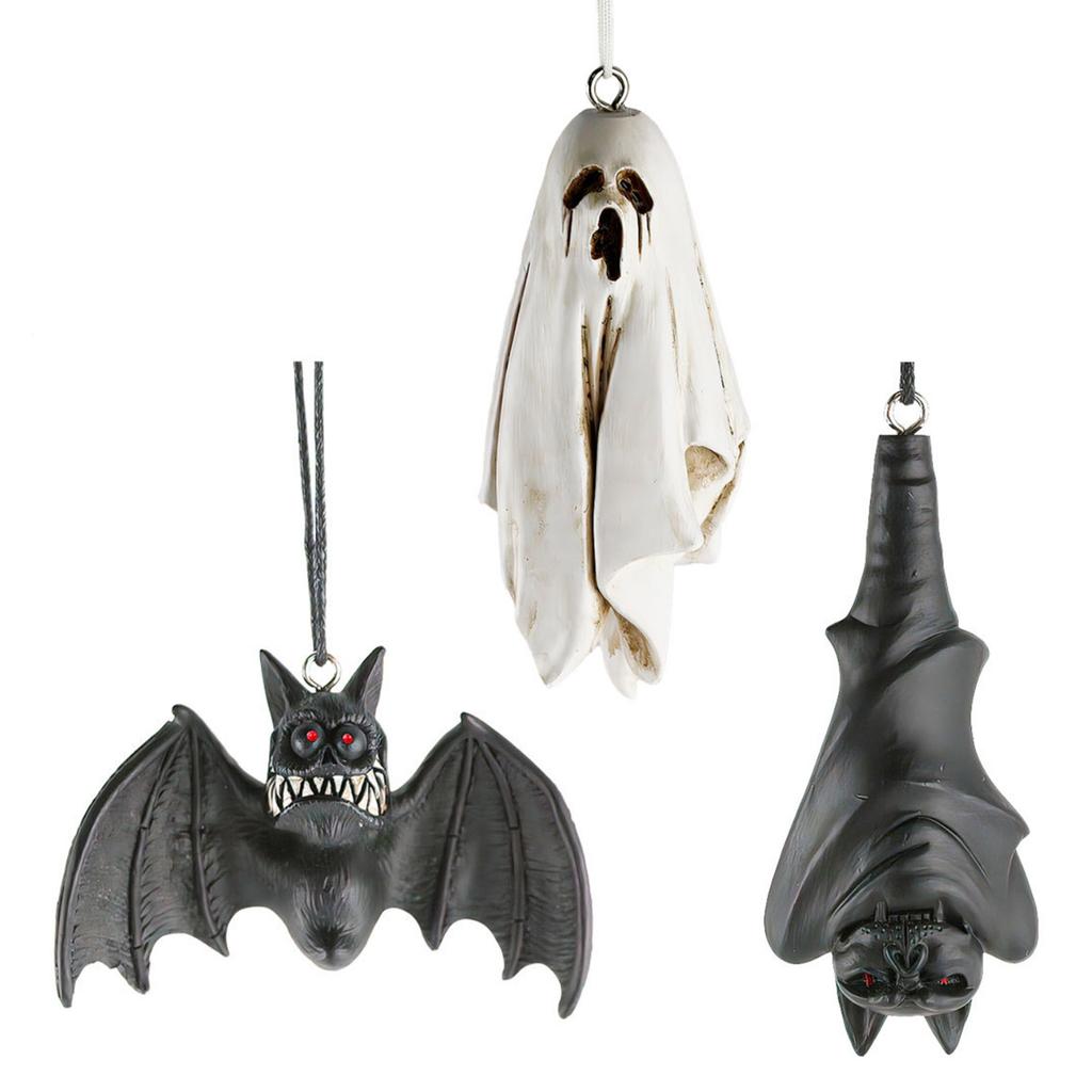 Spooky Halloween Specter Bat Ornaments Halloween Party Supplies Hanging Specter Bat Ornament Outdoor Lawn Decoration