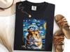 Funny Hamster UFO Shirt, Starry Night Hamster Tee, Alien Abduction Pet T-Shirt