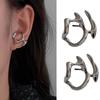 Fashion Liquid Metal Hollow Stud Earring Vintage Unusual Silver Color Irregular Metal Earrings For Women Jewelry