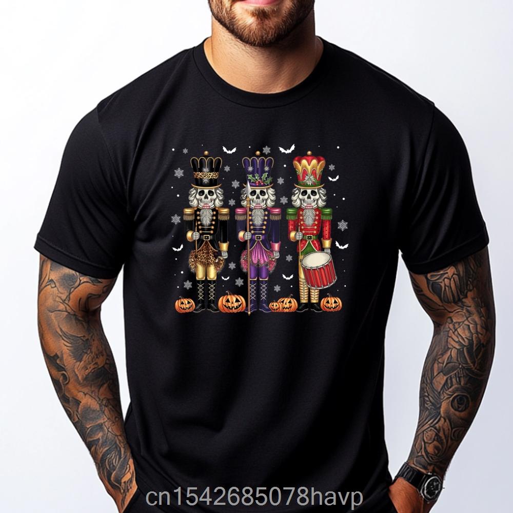 Graphic Tshirt Halloween Cat Skeleton Hand Grunge Starry Night Ghost Spooky Corgi Classic Printed Clothes