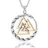 Stainless Steel Viking Triangle Pendant Necklace - Men's Punk Titanium Accessories