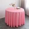 Round Table Cloth Wine Red Polyester Jacquard Tablecloth Tablecloth Wedding Banquets Party Circular Meeting Tablecloth 160cm