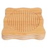 7.5 Inch Bamboo Trivets Heat Resistant Kitchen Decor Hot Large Coaster  for Table & Countertop
