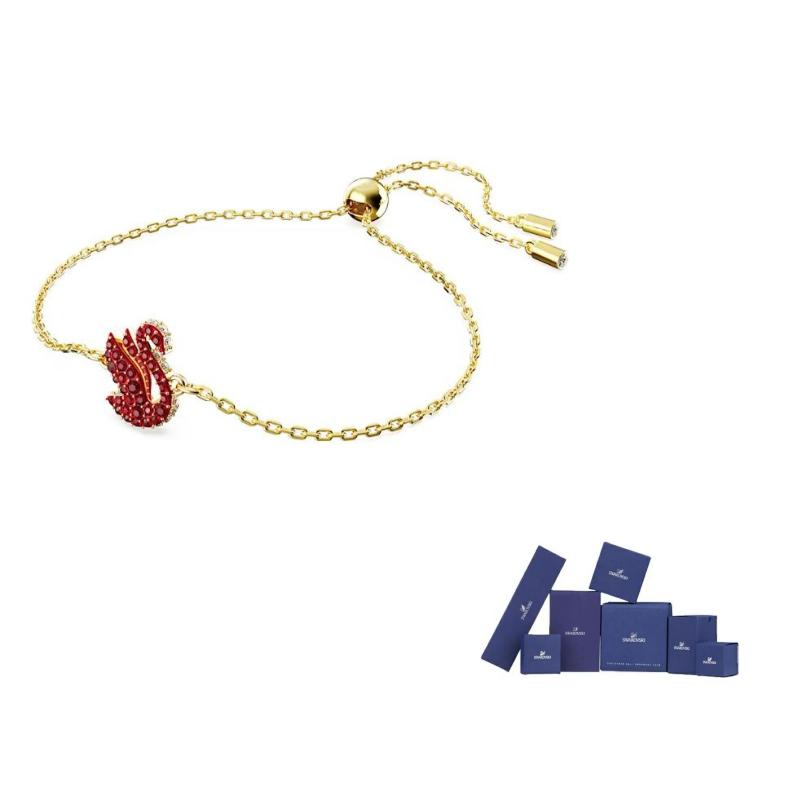 Swarovski Swans Confidence Is Like Red Artificial Crystal Bracelets Womens S-Original brand box