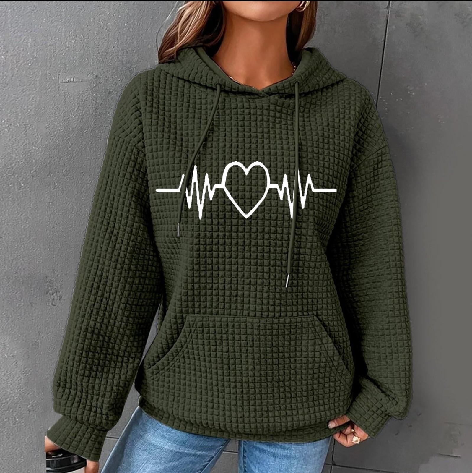 

Женские толстовки с длинным рукавом, повседневные толстовки с капюшоном и шнурком с принтом для женщин, пуловер с карманами XXXL