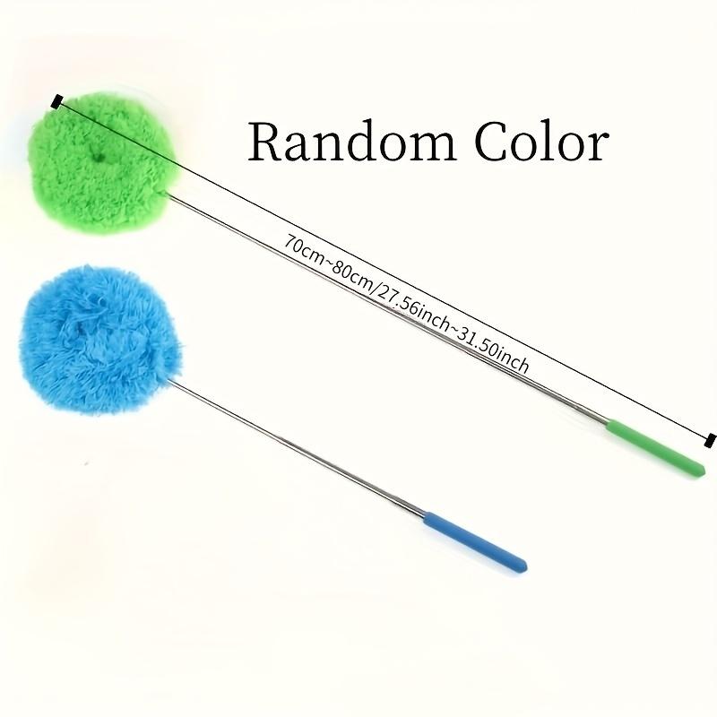 Ceiling Fan Dust Collector with Retractable & Lockable Brush Heads - Detachable Feather Duster Attachment, Machine-Washable - Suitable for Ceiling