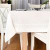 Sevilla Fabric Tablecloth White With Lace Appliqué 140X220 Cm