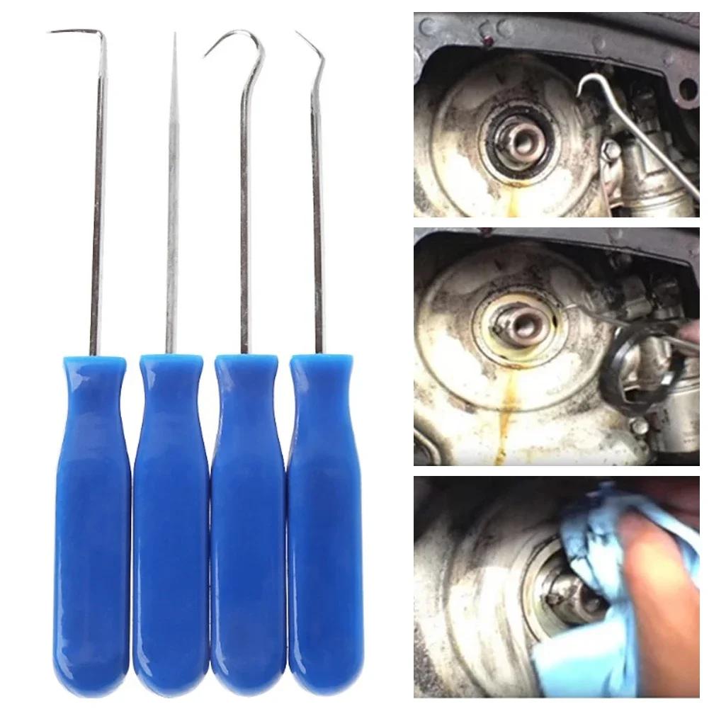 4Pcs Oil Seal Screwdrivers Set Car Auto Vehicle Pick Hooks Group Pull Hook Pick Tire Stone Cleaning Toner Cartridge Powder Tools