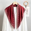 Retro old money wind cashew flower triangle scarf women's fashion high sense versatile decoration outer silk scarf scarf fart curtain tide