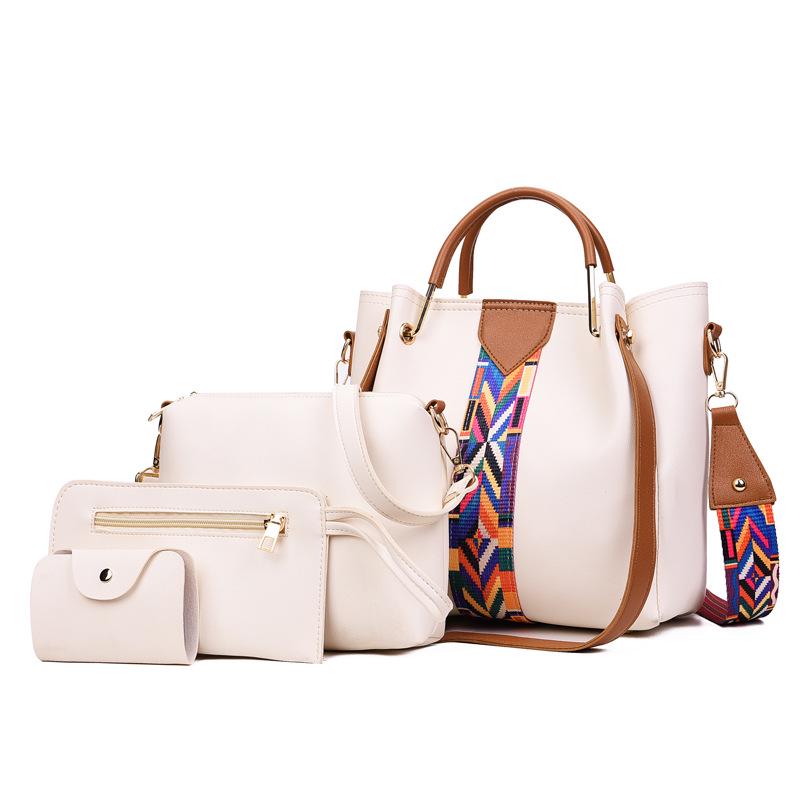 Women's 2025 Korean Style Fashionable Four-Piece Mother-Child Bag Set - Large Capacity, Single Shoulder, Handheld Bag Available