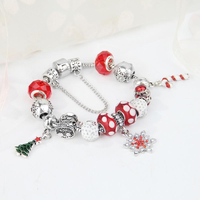European & American Christmas DIY Rhinestone Women's Bracelet