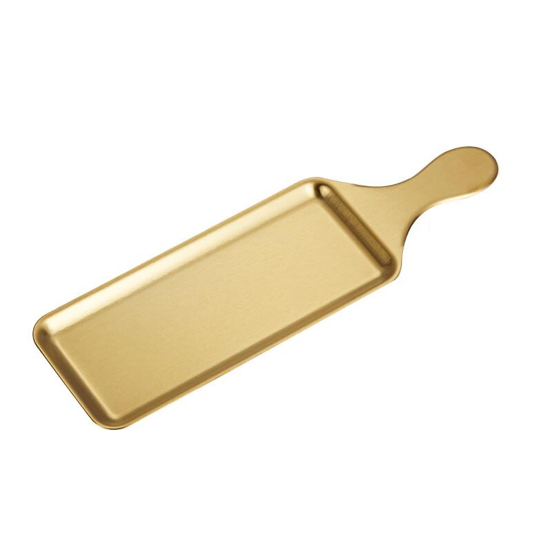 

ZISIZ Gold Stainless Steel Round Serving Plate