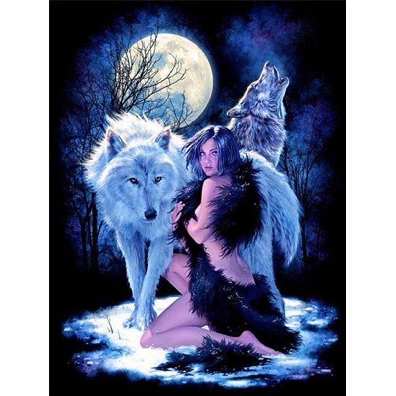 5D DIY Diamond Painting Kit Tribal Figures Art Diamond Embroidery Rhinestones Decorations for Home