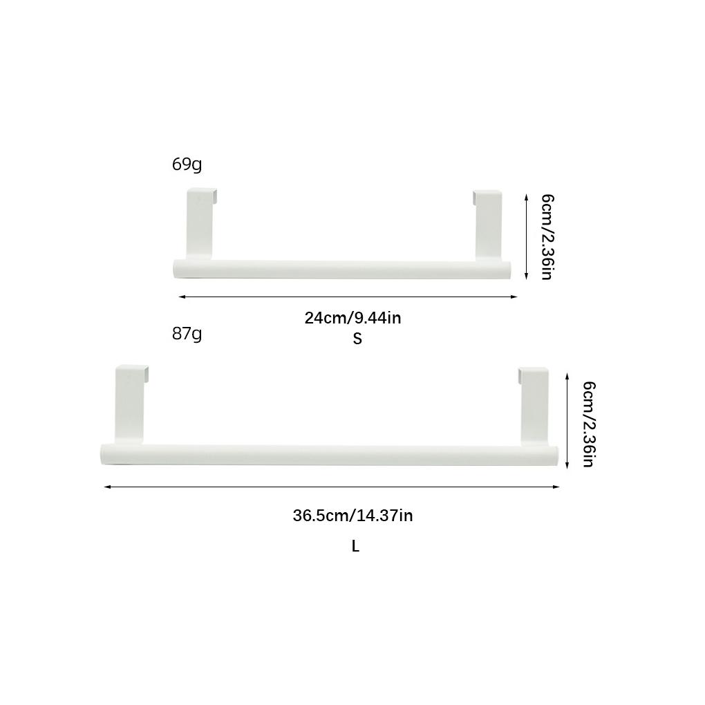 Towel Rack Stand Stainless Steel Cabinet Door Universal Hanging Rod Punch-Free Holder Kitchen Household Bathroom