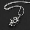 Necklace Silver Chain 316L Skull Stars 329