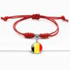 Red Bracelet Trendy With Timeless Gem European Country Flags Unisex Material Mixed