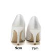 Mode Koreanischen Stil Spitz High Heel Weiß Hochzeit Schuhe Strass Braut Schuhe Kleine Größe 33-43 Größen Kleid Party schuhe
