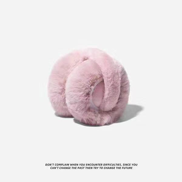Women's Winter White Plush Windproof Earmuffs with Extra Warmth and Cold Protection.