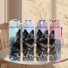 1PC German Shepherd Dog Pet Print 750ml Color Plastic Sports Water Bottle Leakproof Flip Straw Lid Suitable for Sports Office Home Use
