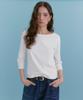 MICANE Miba Boat Neck Quarter Sleeve Tee