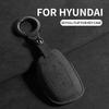 Leather Car Key Case Cover Shell Fob For Hyundai Protector Keychain