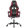 Gaming Chair In Black and Burgundy Artificial Leather