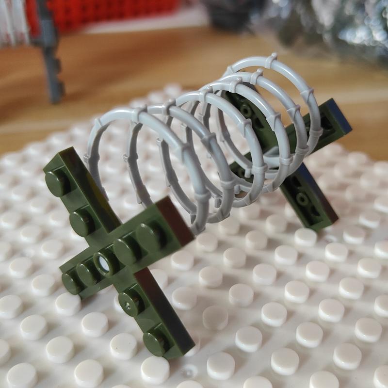 Building Block MOC Part The Road Barricades Military Accessories Obstacles War Scene Building Construction Compatible with Part