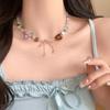 Summer Dopamine Female Glaze Clavicle Chain Bows