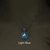 Luminous Stone Lotus Pendant Necklace, Women'S Simple And Fashionable Accessory, Popular Lotus Necklace