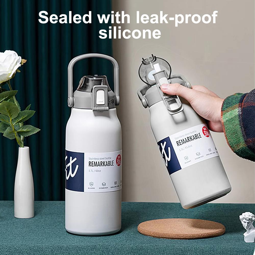 1700ml Large Capacity Thermo Bottle Portable Thermal Mug Thermos Water Bottle Tumbler Thermoses Outdoor Stainless Steel Therma