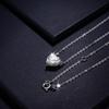 8mm Heart-Shaped Moissanite Clavicle Chain in S925 Silver & 18K Gold