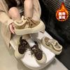 Retro Velvet Casual Board Shoes Women's 2025 Autumn and Winter New Ugly Cute Big Head Lace-up Casual Sports Moral Training Shoes Cotton Shoes