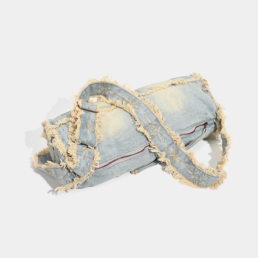 New Large Capacity Shoulder Bag for Women Casual Street Canvas Denim Bag Trendy Shoulder Bag Shopping Bag