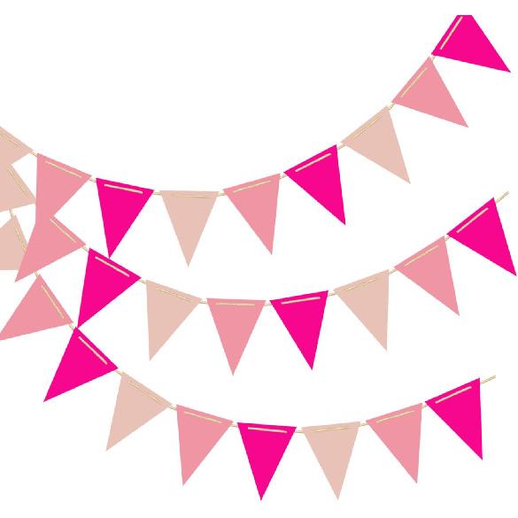 Blue Green and Purple Pennant Banner Flags,36pcs Double Sided Triangle Garland Flag for Baby Shower Birthdays Graduation Party Decorations