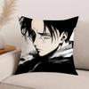 Anime Attack On Titan Levi Ackerman Pillow Case Office Cushions Suitable For Sofa Car Bedroom Decorative Cushion Cover