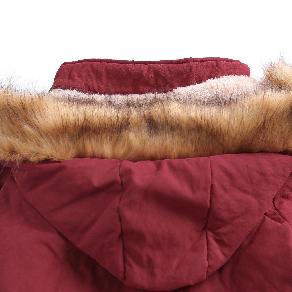 Dámský zimní zimní límec velké velikosti s kapucí, zesílené volné dámské bavlněné oblečení