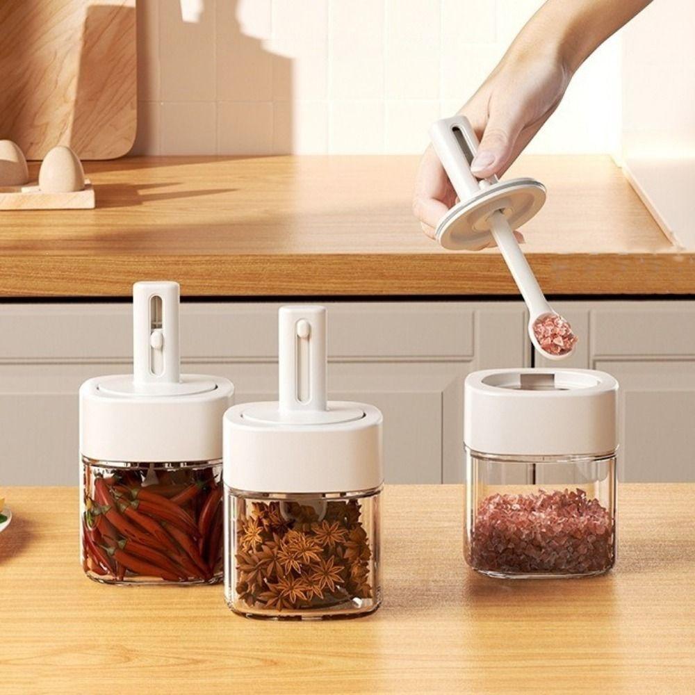 Leak-proof Glass Seasoning Bottle Moisture-Proof Salt Container Food-grade Spice Jar Kitchen