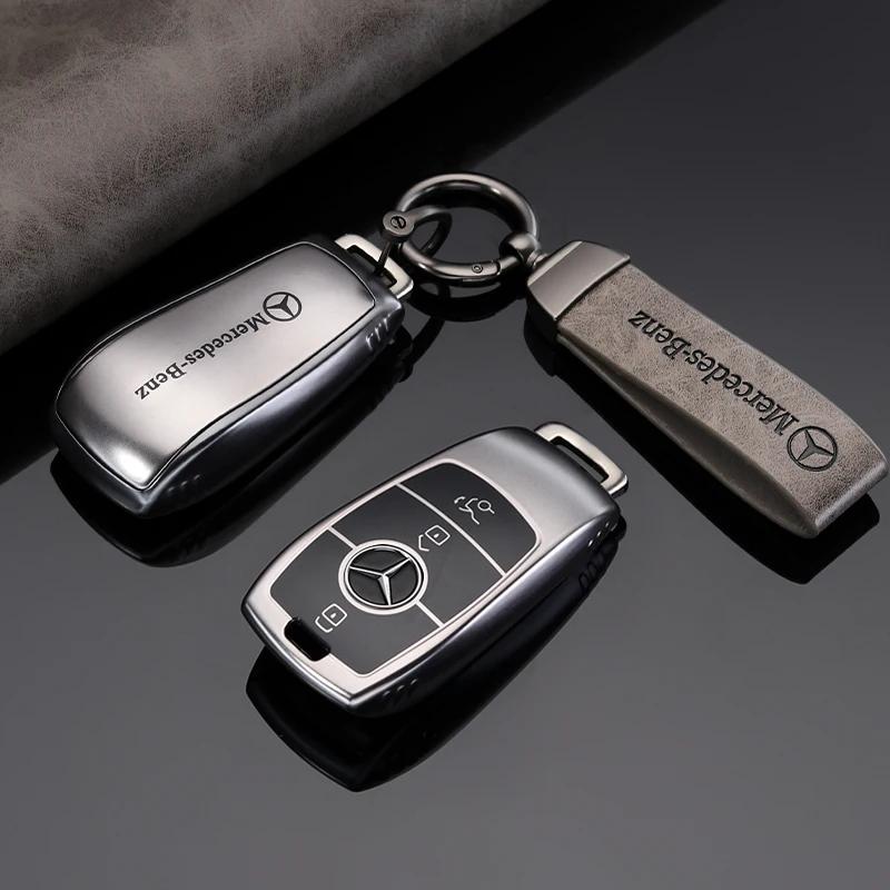 PU Car Key Case Cover Shell Fob For Mercedes Benz A B C E Class GLS GLA GLK GLC CLS CLA AMG W204 W205 W212 W463 W176 Keychain PD1