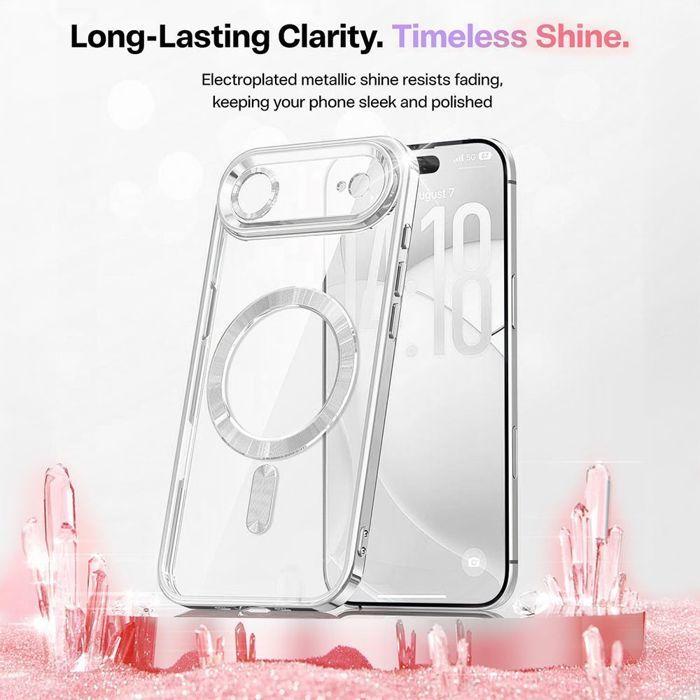 Coque de Protection - BOOLING - pour iPhone Air - Silicone Souple avec Anneau Magnétique - Argenté