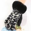 Mode-Persönlichkeits-Leopardenfleck-Damenhandschuhe aus weichem Plüsch mit Touchscreen und Samt innen, um warm und kalt zu bleiben