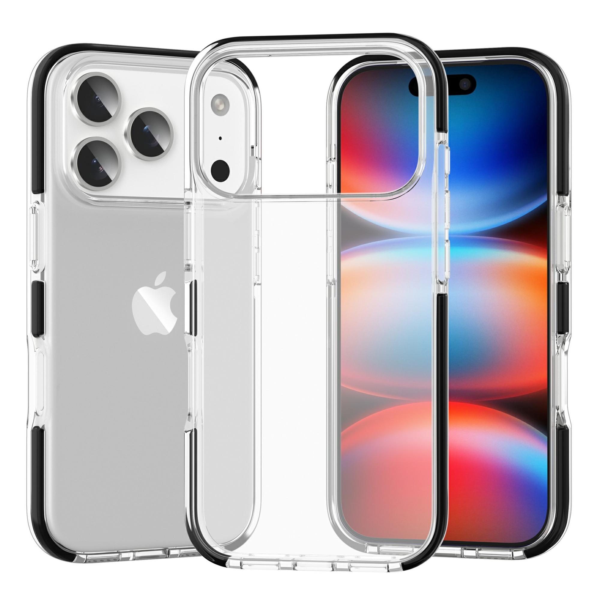 For iPhone 17 Pro Case TPU+TPE Anti-drop Clear Phone Cover A