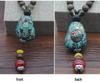Collana con Ciondolo in Perle di Legno Nepalesi Stile Etnico per Donna