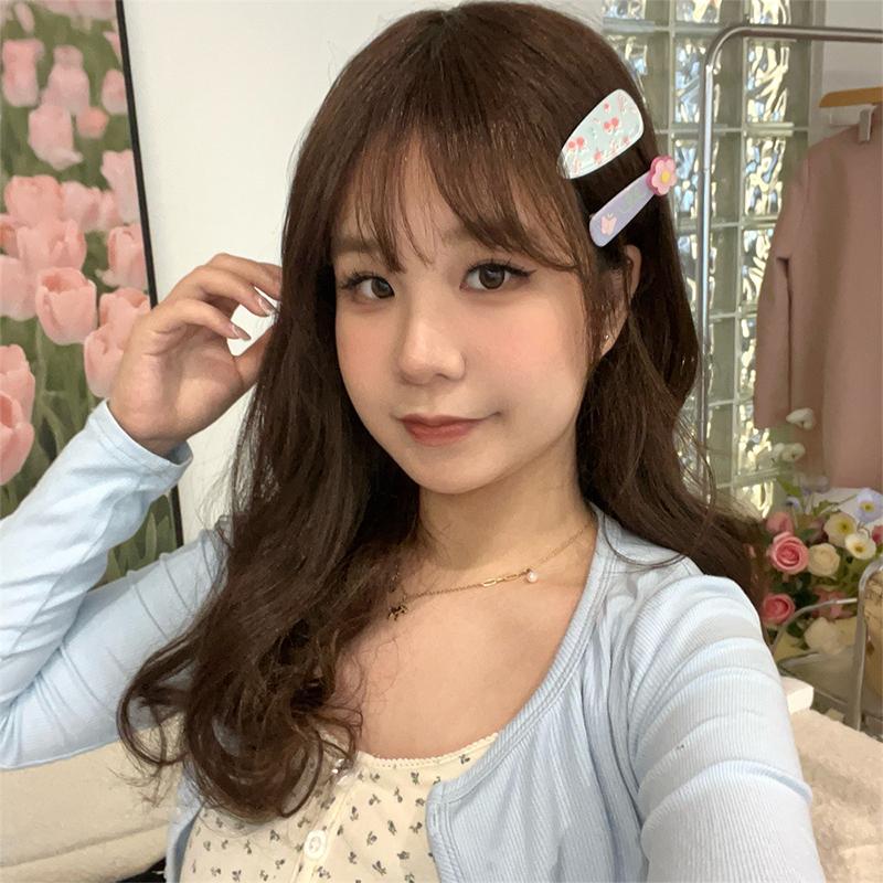 2Pcs Pastoral Style Acrylic Flower Hair Clip For Women Girls Sweet Versatile Bangs Hair Clip  Side Clip Hair Accessories