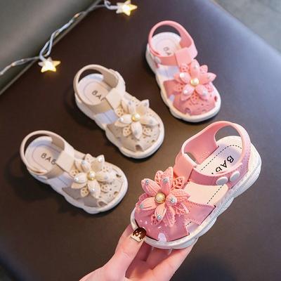Mergaitėms Sandalai Gėlės Mieli Minkšti Vaikiški Paplūdimio Batai Vaikams Vasariniai Gėlėti Sandalai Princesės Mados Mielos Aukštos Kokybės